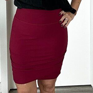 Athleta Rouched Skort, Burgundy, Small